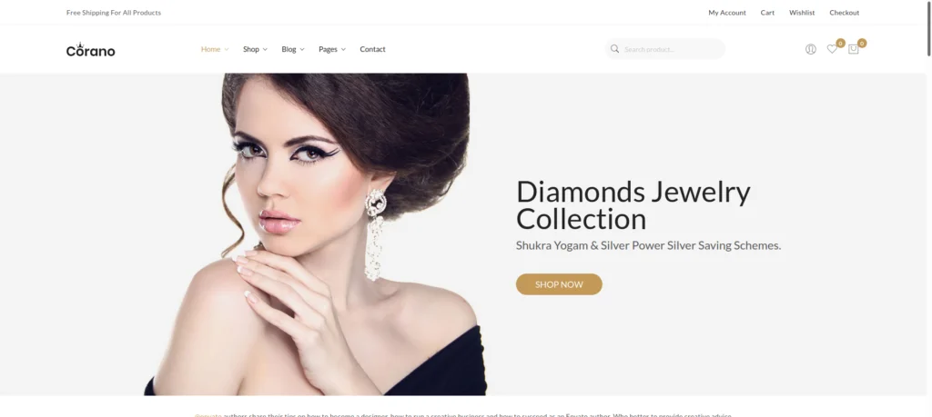 Corano – Jewellery Theme for WooCommerce WordPress