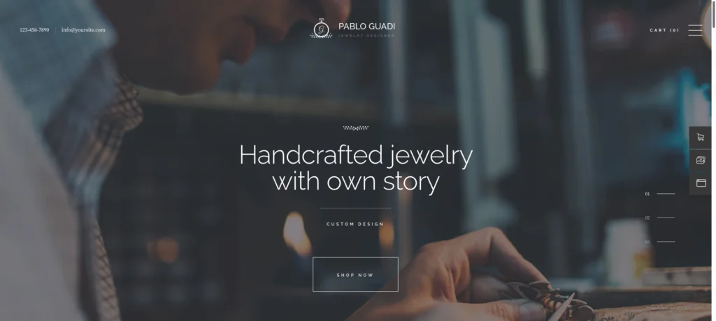 Pablo Guadi – Precious Stones Designer & Handcrafted Jewelry Online Shop WordPress Theme