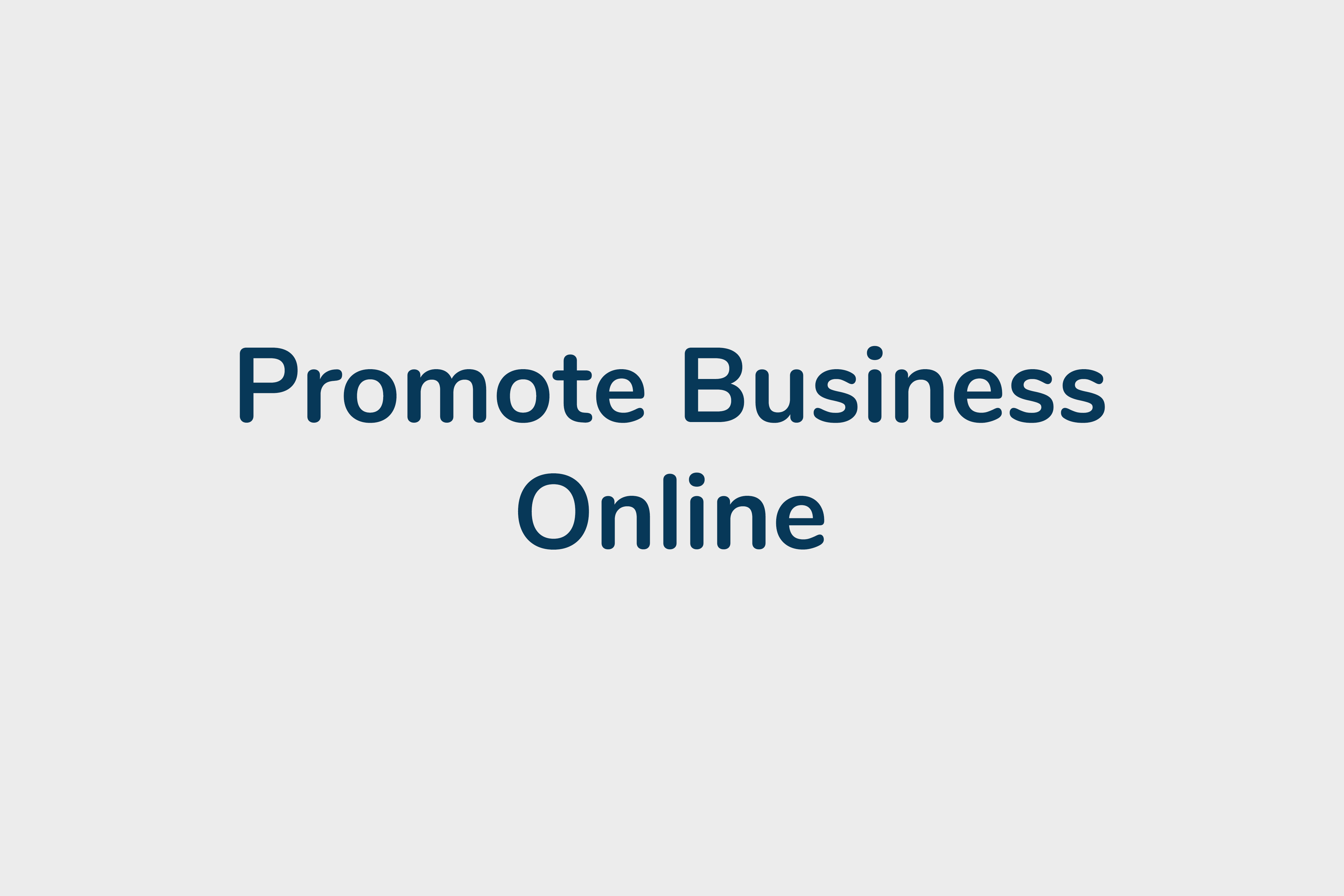 Promote Business Online