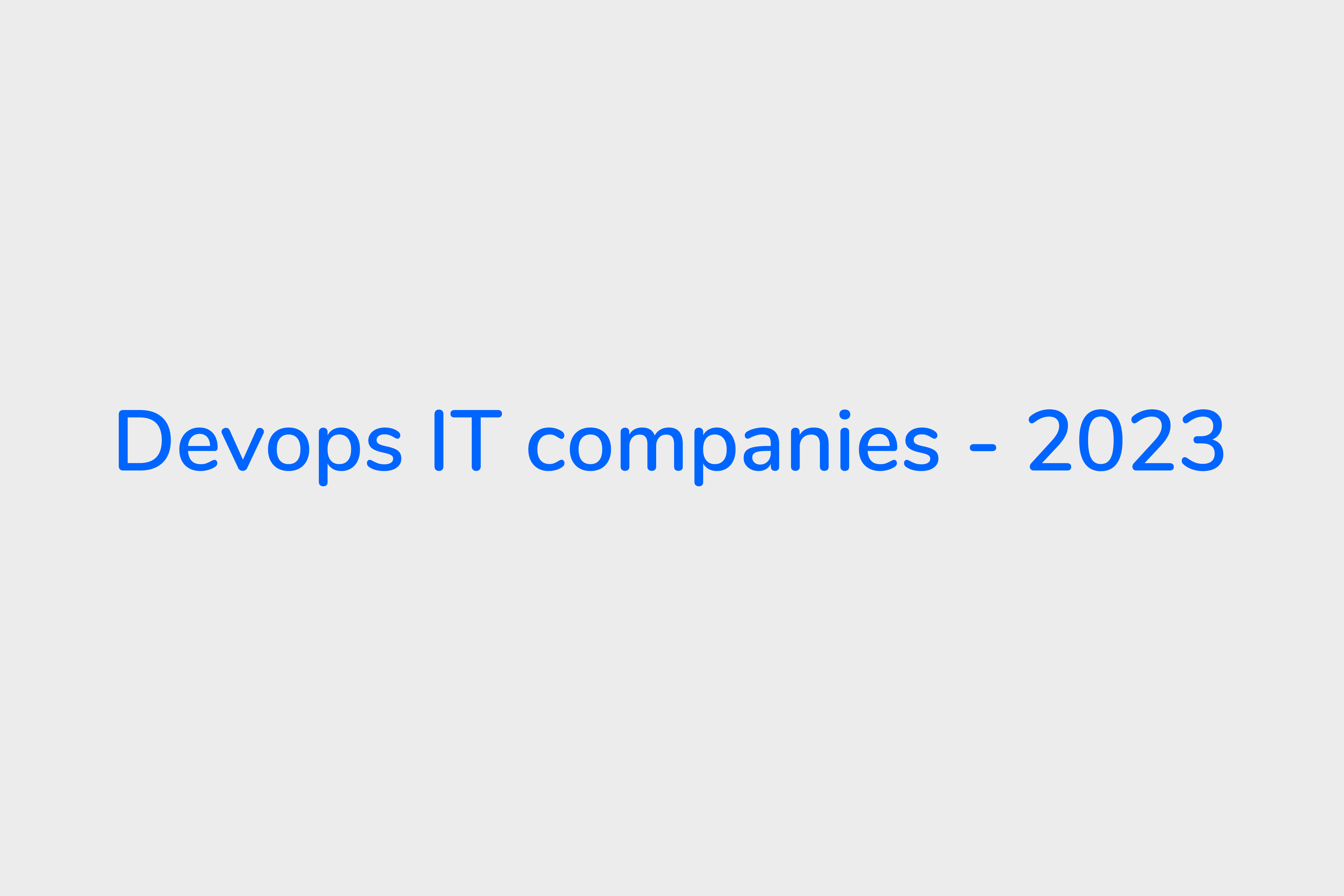 Best DevOps Companies In India